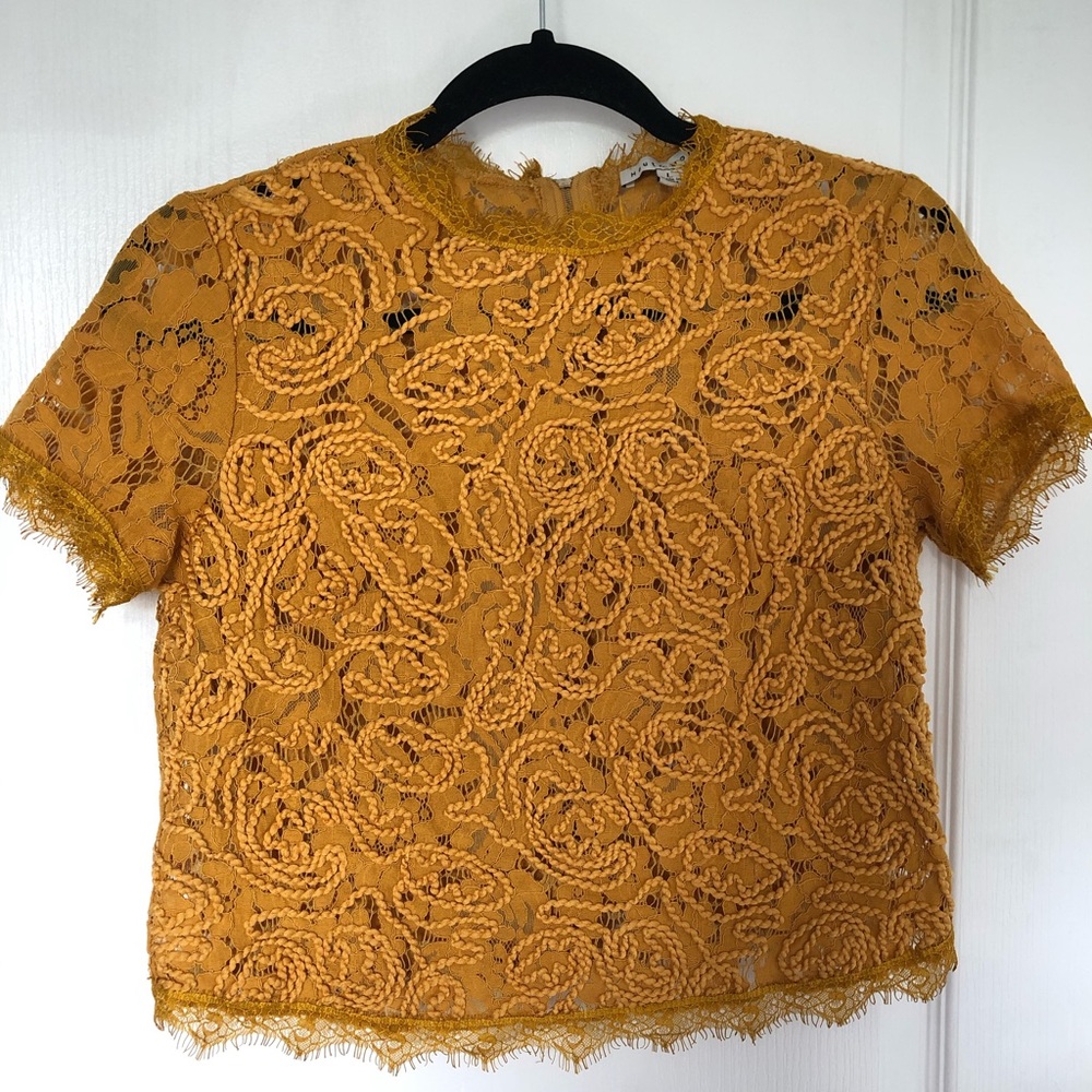 A floral lace top